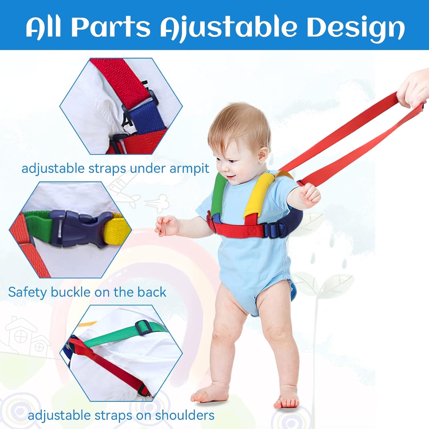 Baby Reins, Anti-Lost Toddler Reins, Baby Walking Harness, Safety Kids Reins for Toddlers 1-3 Years Old Toddler
