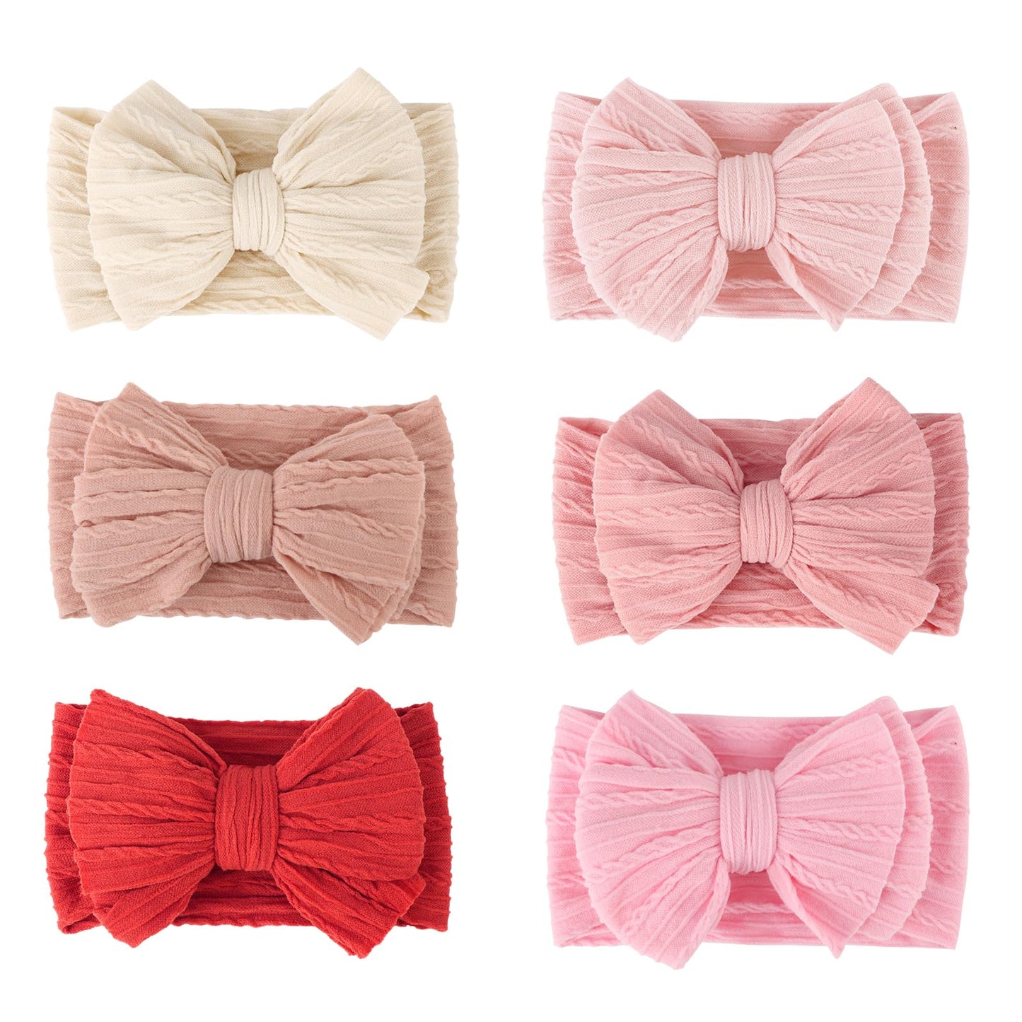 AQOKKA Baby Flower Headbands Nylon Baby Girl Headbands Newborn Hairbands Toddler Hair Accessories for Girls Infant Kids