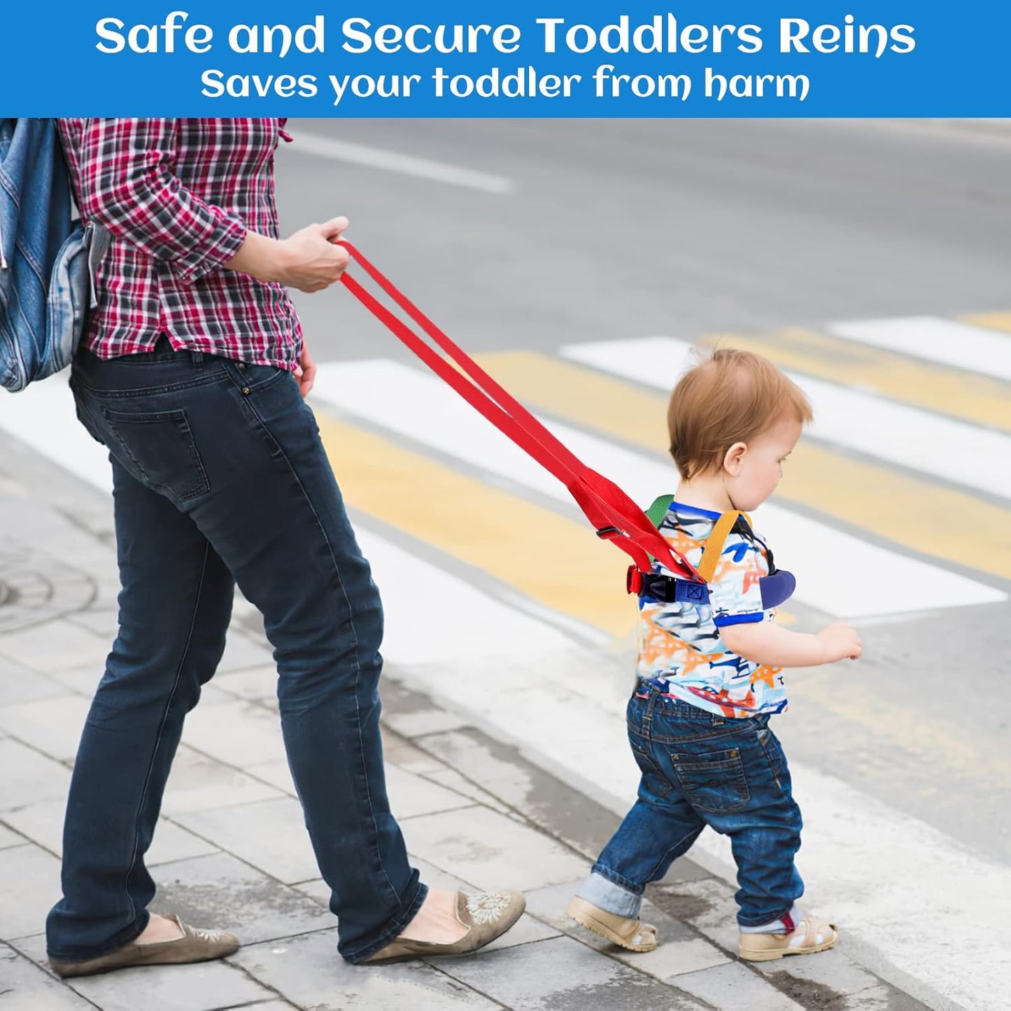 Baby Reins, Anti-Lost Toddler Reins, Baby Walking Harness, Safety Kids Reins for Toddlers 1-3 Years Old Toddler