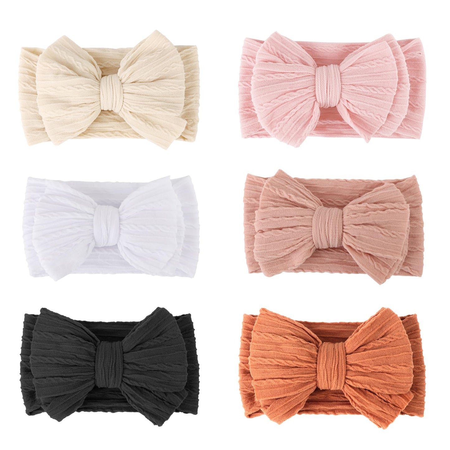 AQOKKA Baby Flower Headbands Nylon Baby Girl Headbands Newborn Hairbands Toddler Hair Accessories for Girls Infant Kids