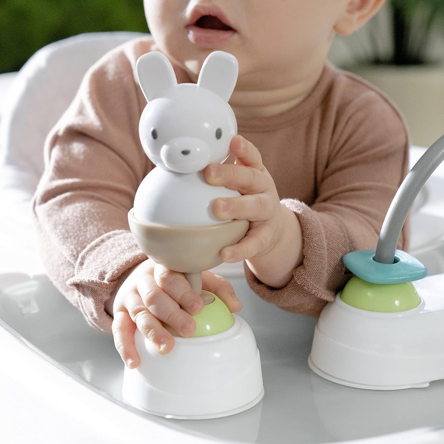 Ingenuity Spring & Sprout First Forest 3-in-1 Baby Activity Walker, Push-Behind Walker with 3 Removable Nature Inspired Toys, Adjustable Height, Foldable, Gender Neutral, 6 Months +, Multicolored