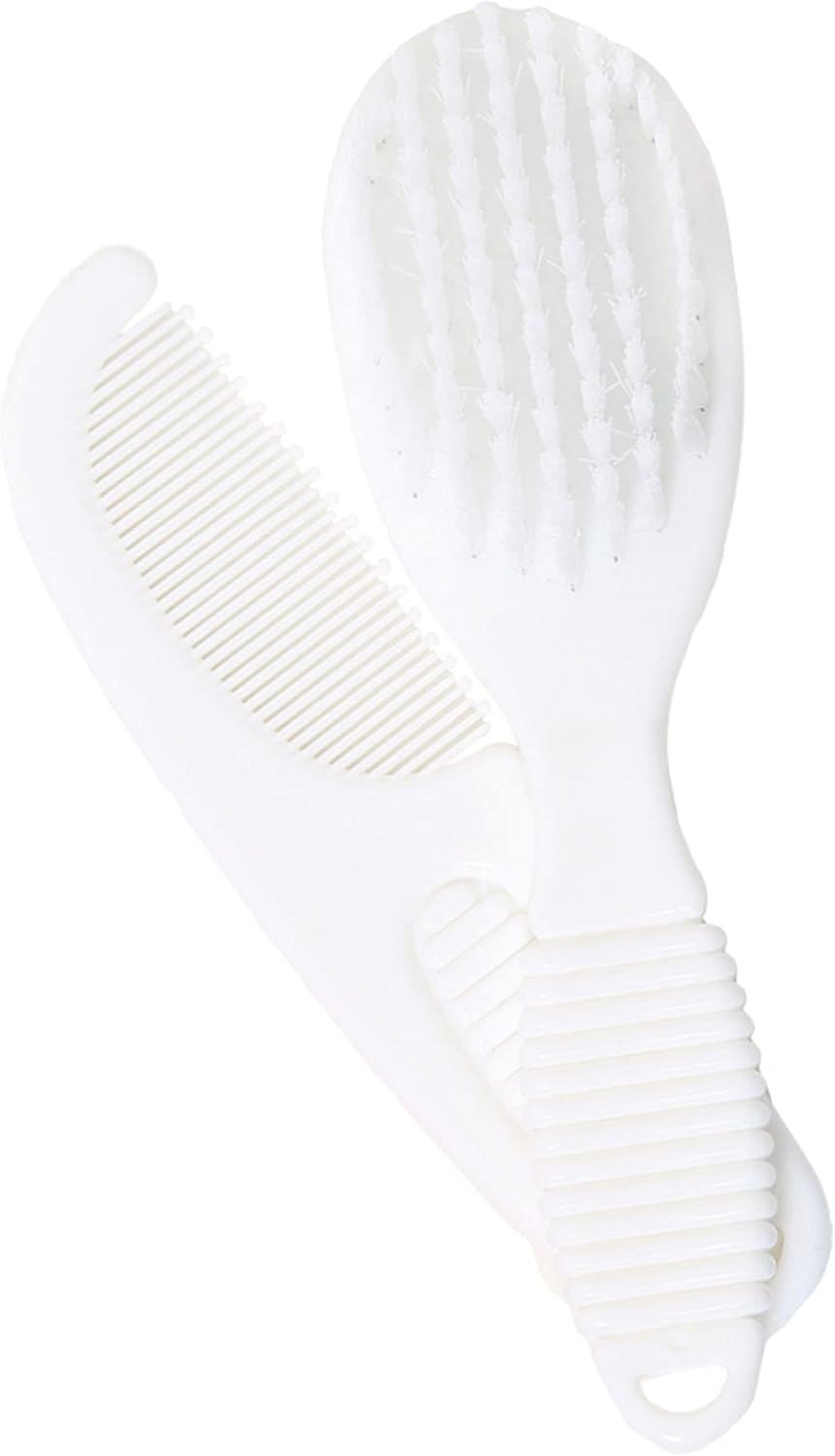 Soft Touch Baby Brush and Comb Set (white)