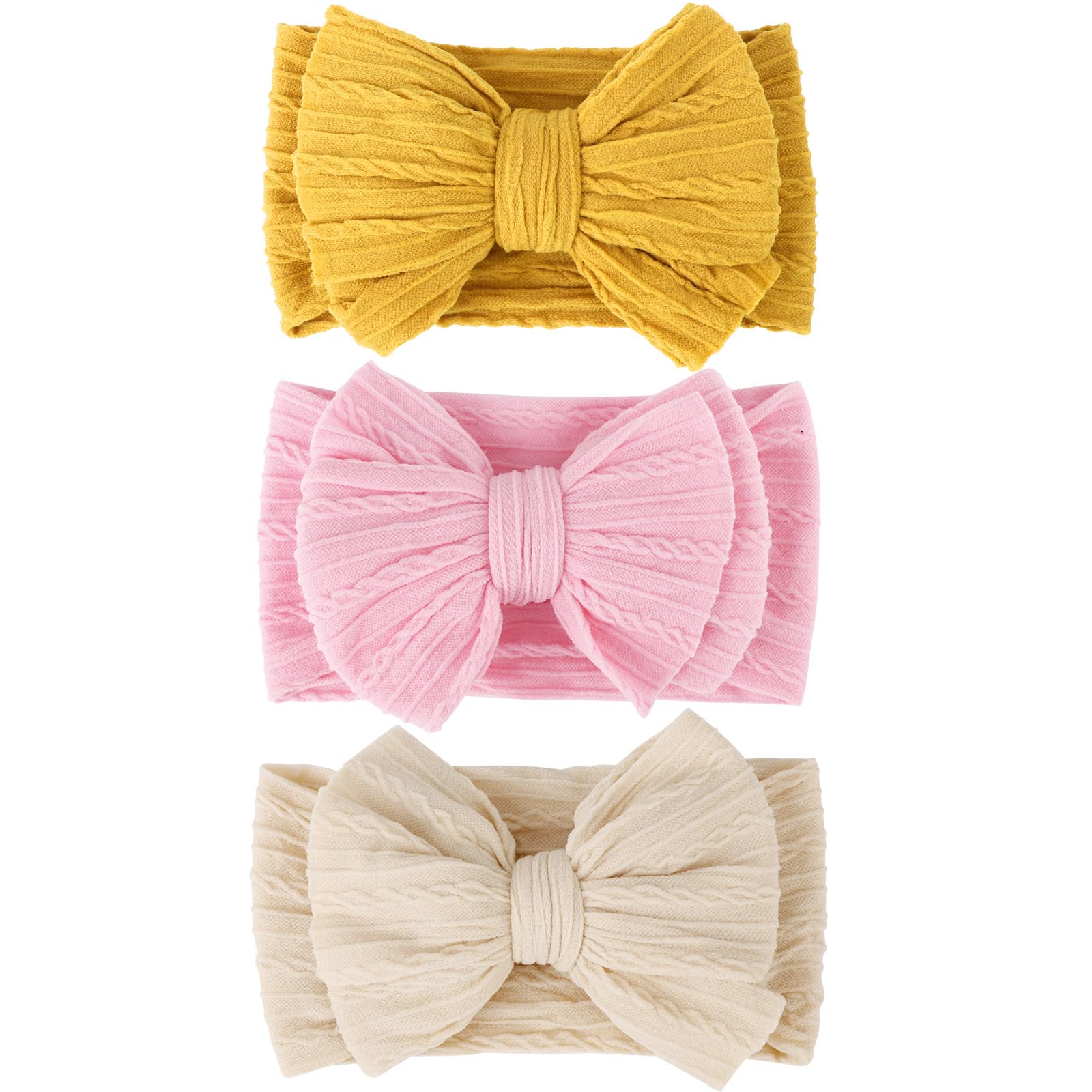 AQOKKA Baby Flower Headbands Nylon Baby Girl Headbands Newborn Hairbands Toddler Hair Accessories for Girls Infant Kids