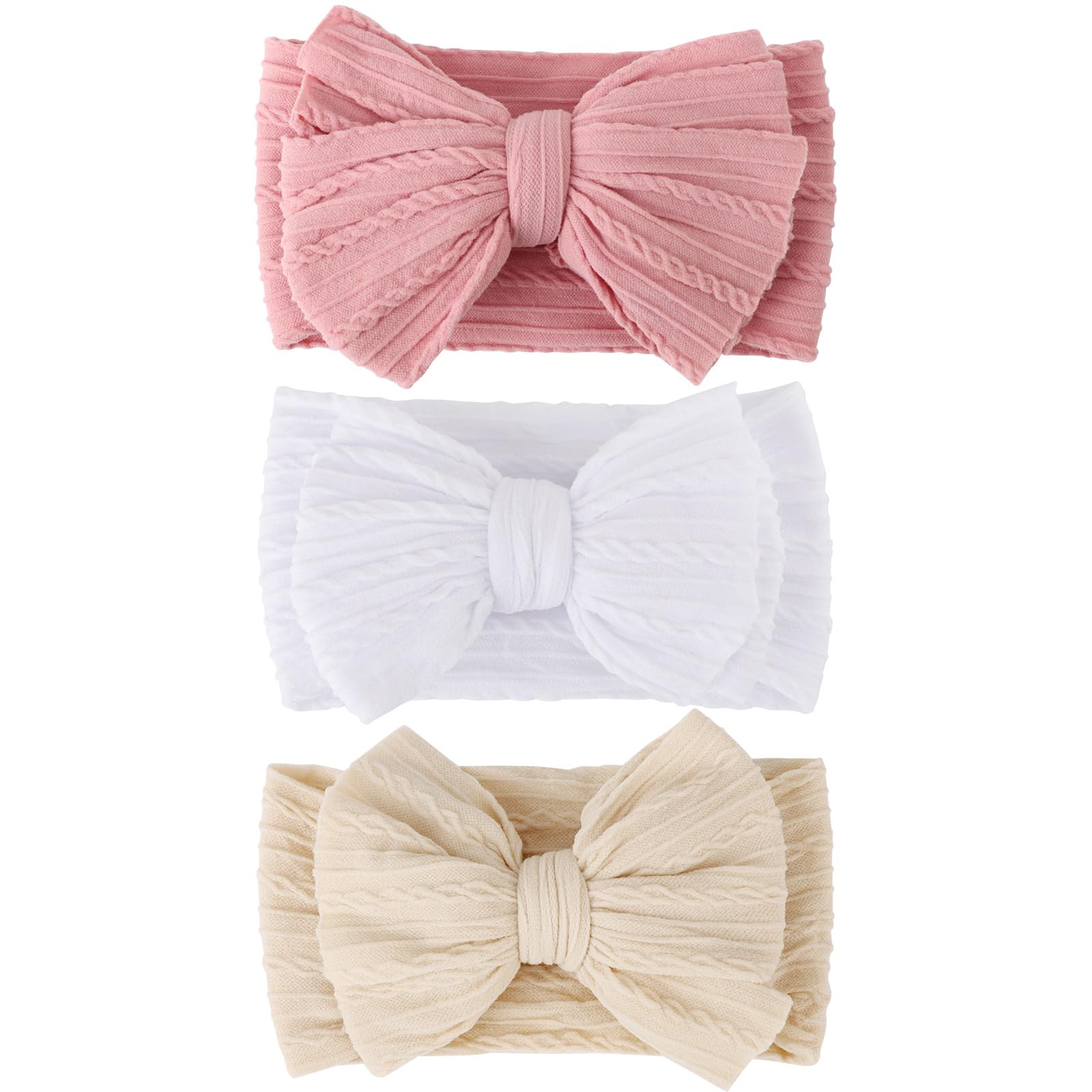 AQOKKA Baby Flower Headbands Nylon Baby Girl Headbands Newborn Hairbands Toddler Hair Accessories for Girls Infant Kids