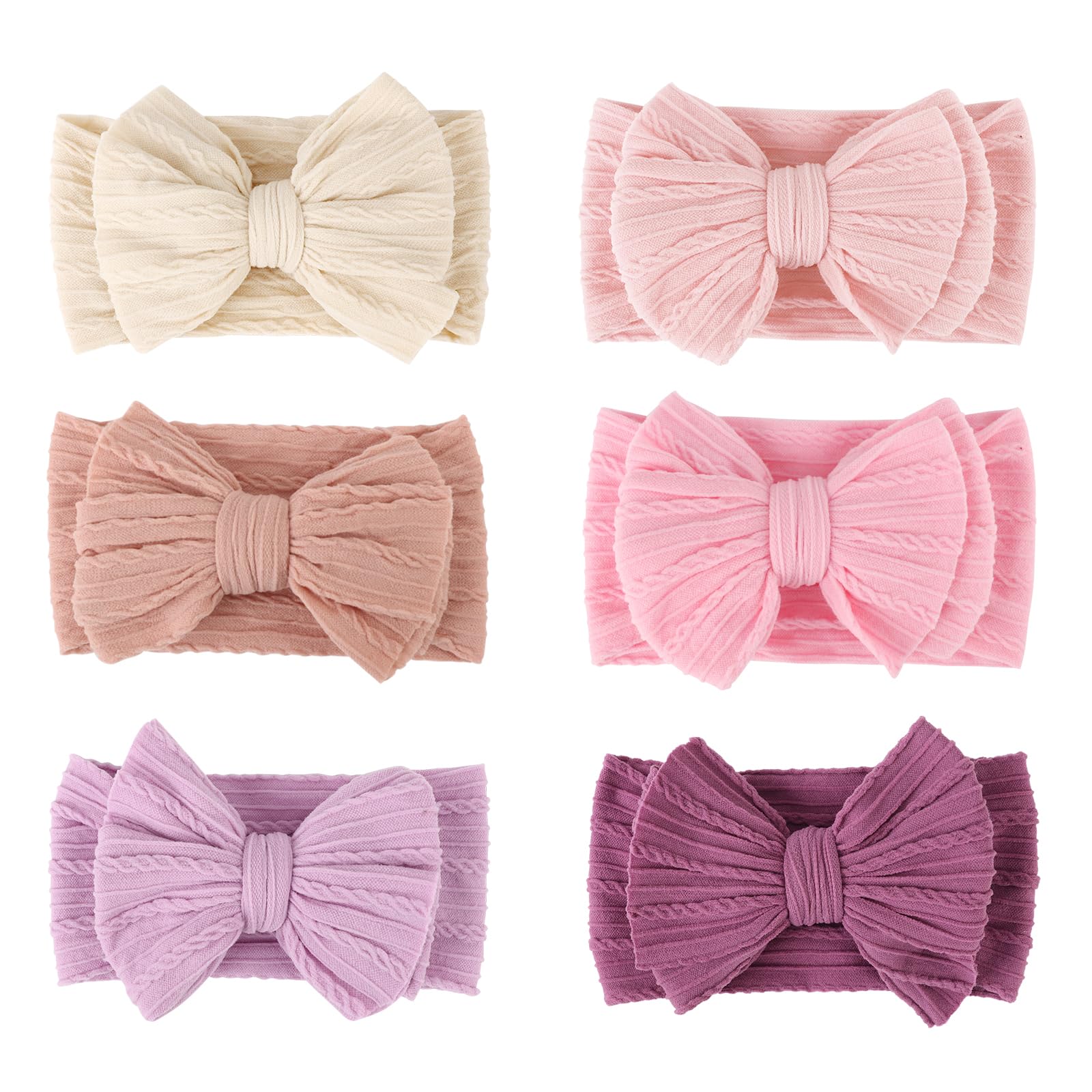 AQOKKA Baby Flower Headbands Nylon Baby Girl Headbands Newborn Hairbands Toddler Hair Accessories for Girls Infant Kids