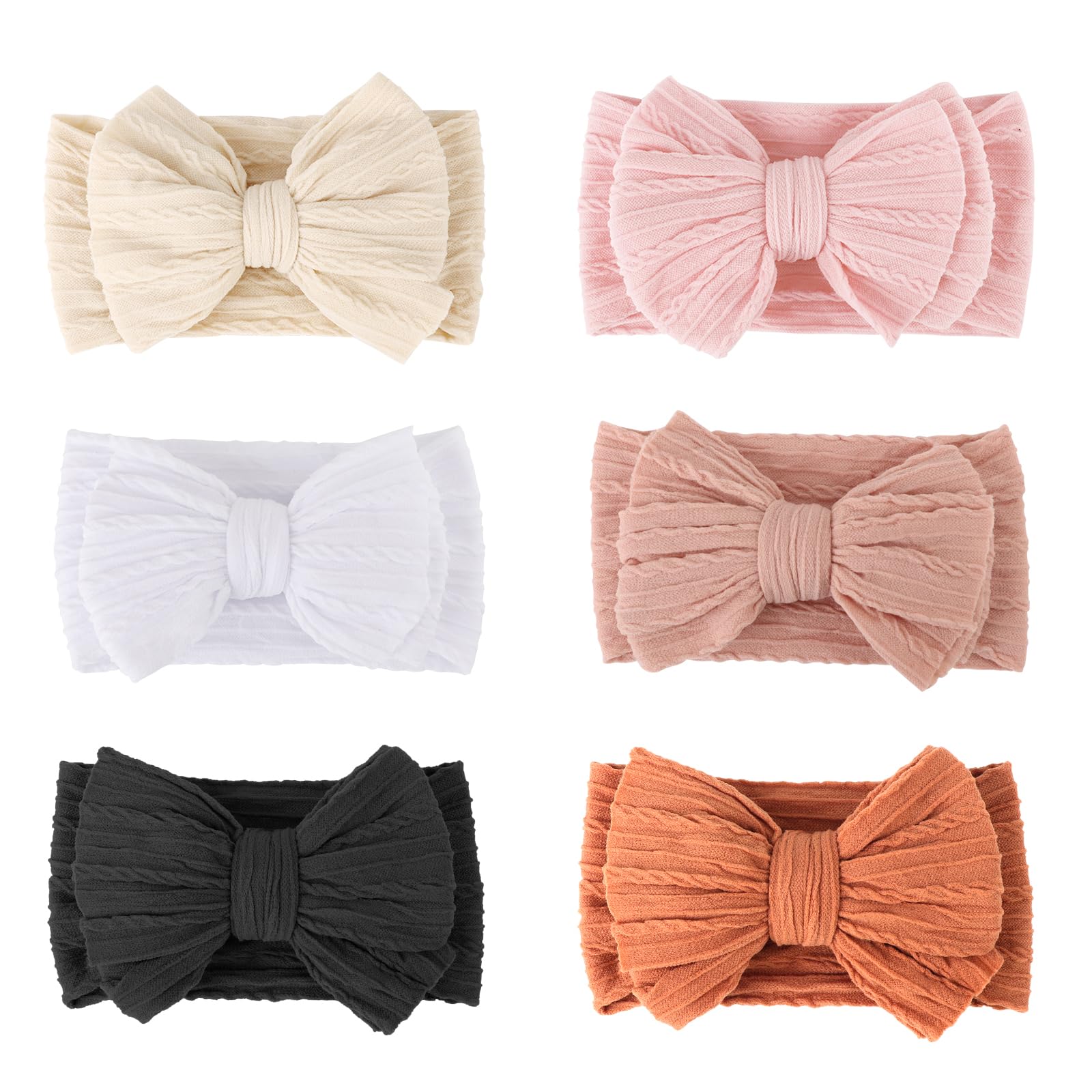 AQOKKA Baby Flower Headbands Nylon Baby Girl Headbands Newborn Hairbands Toddler Hair Accessories for Girls Infant Kids