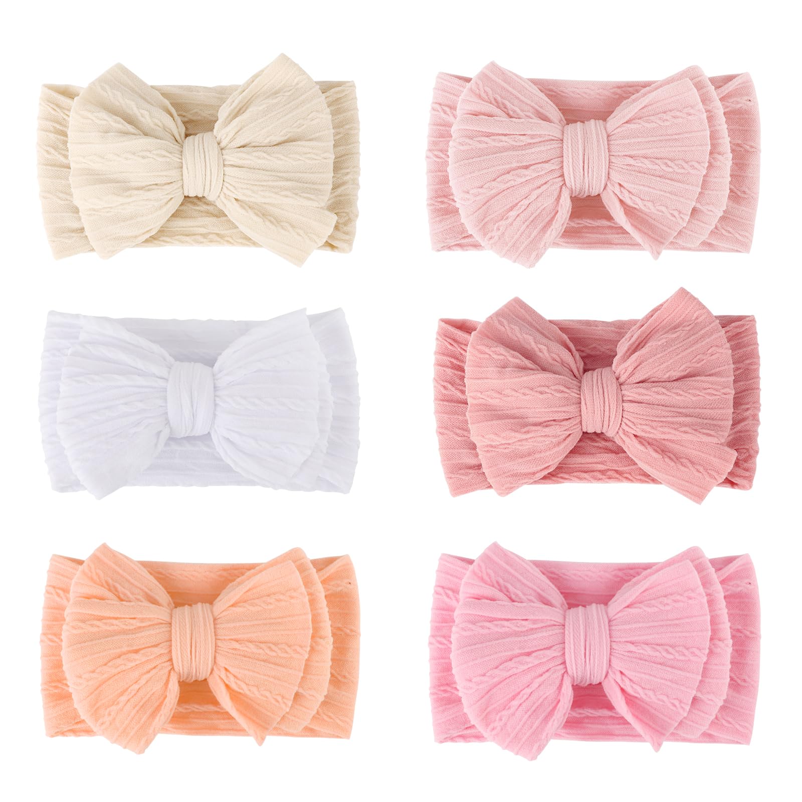 AQOKKA Baby Flower Headbands Nylon Baby Girl Headbands Newborn Hairbands Toddler Hair Accessories for Girls Infant Kids