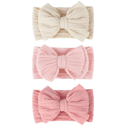 AQOKKA Baby Flower Headbands Nylon Baby Girl Headbands Newborn Hairbands Toddler Hair Accessories for Girls Infant Kids