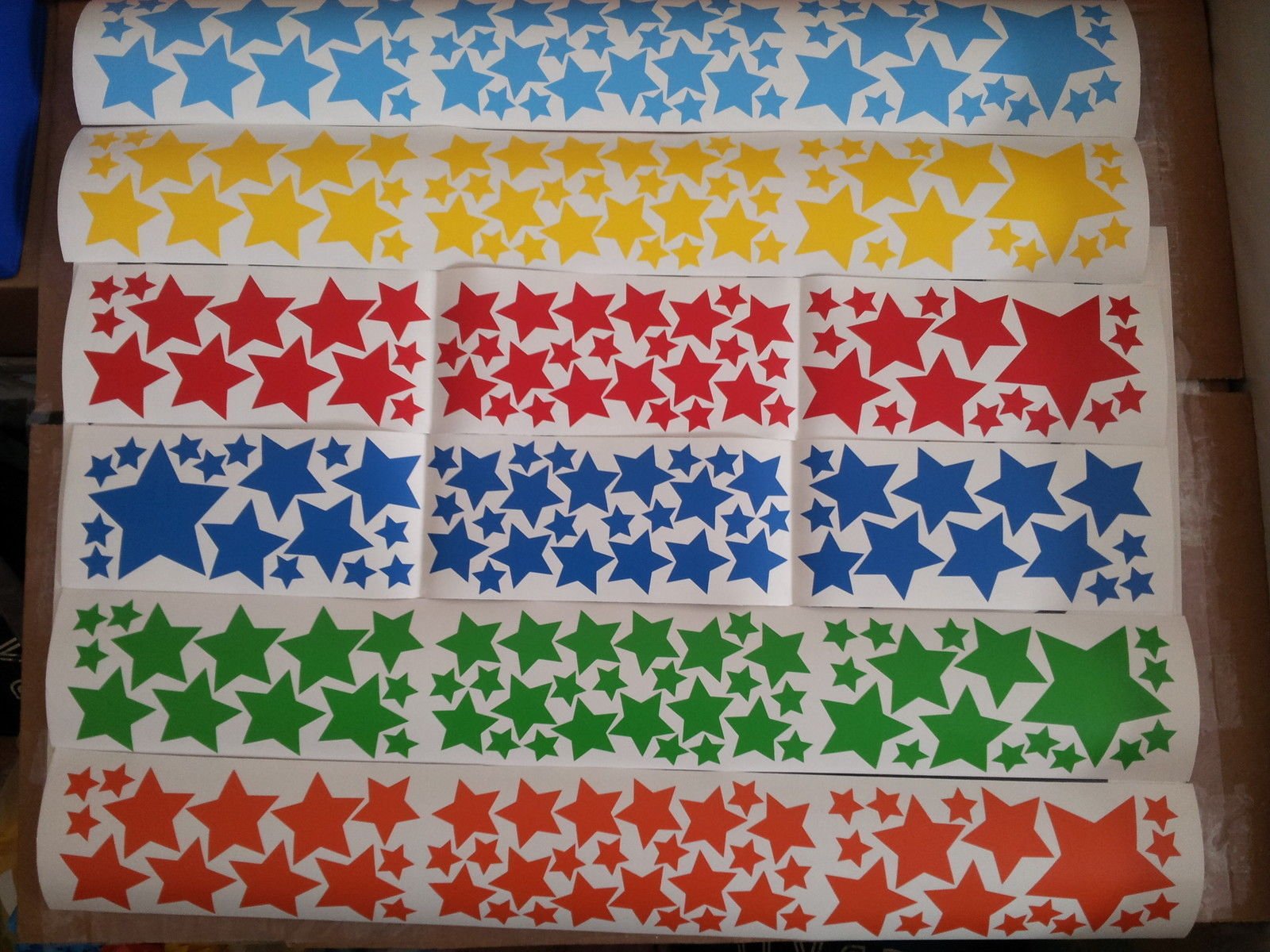 55 Mixed size Stars Wall Stickers Kid Decal Art Nursery Bedroom Vinyl Decoration (Grey)