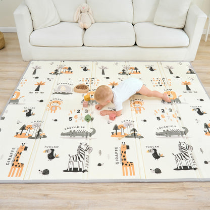 Baby Play Mat 150x180x1cm - Tummy Time Mat - XXL Large Size Baby Play Gym - Foldable Play Mat - Waterproof Foam Baby Play Mat Floor Mat For Kids Toddlers Children - Baby Mats For Floor Play