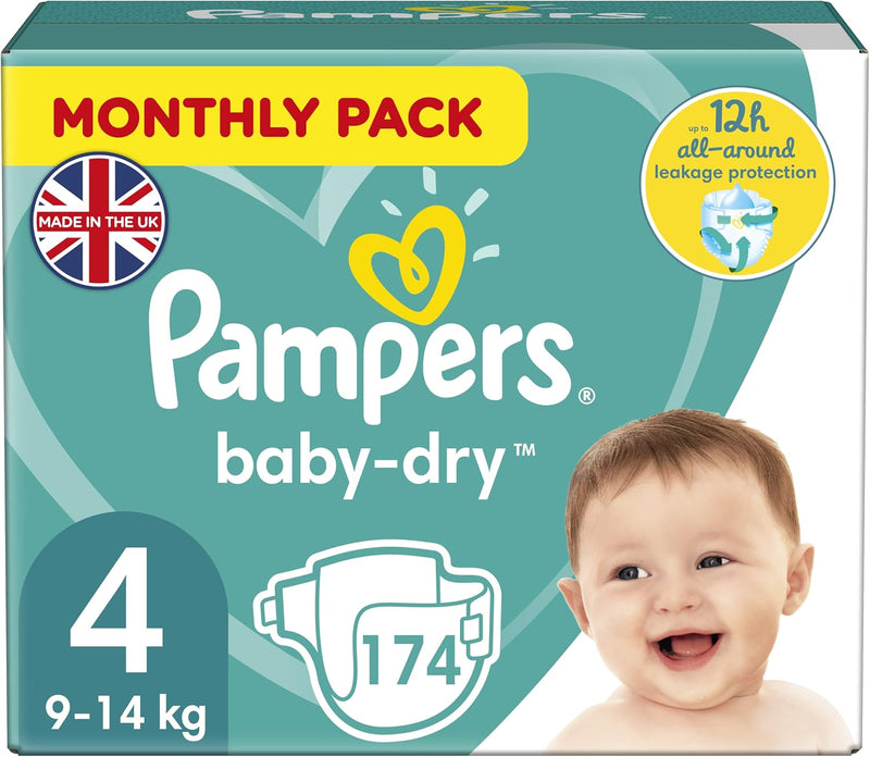 Baby-Dry Pampers Monthly Savings Pack All-Around Leakage Protection