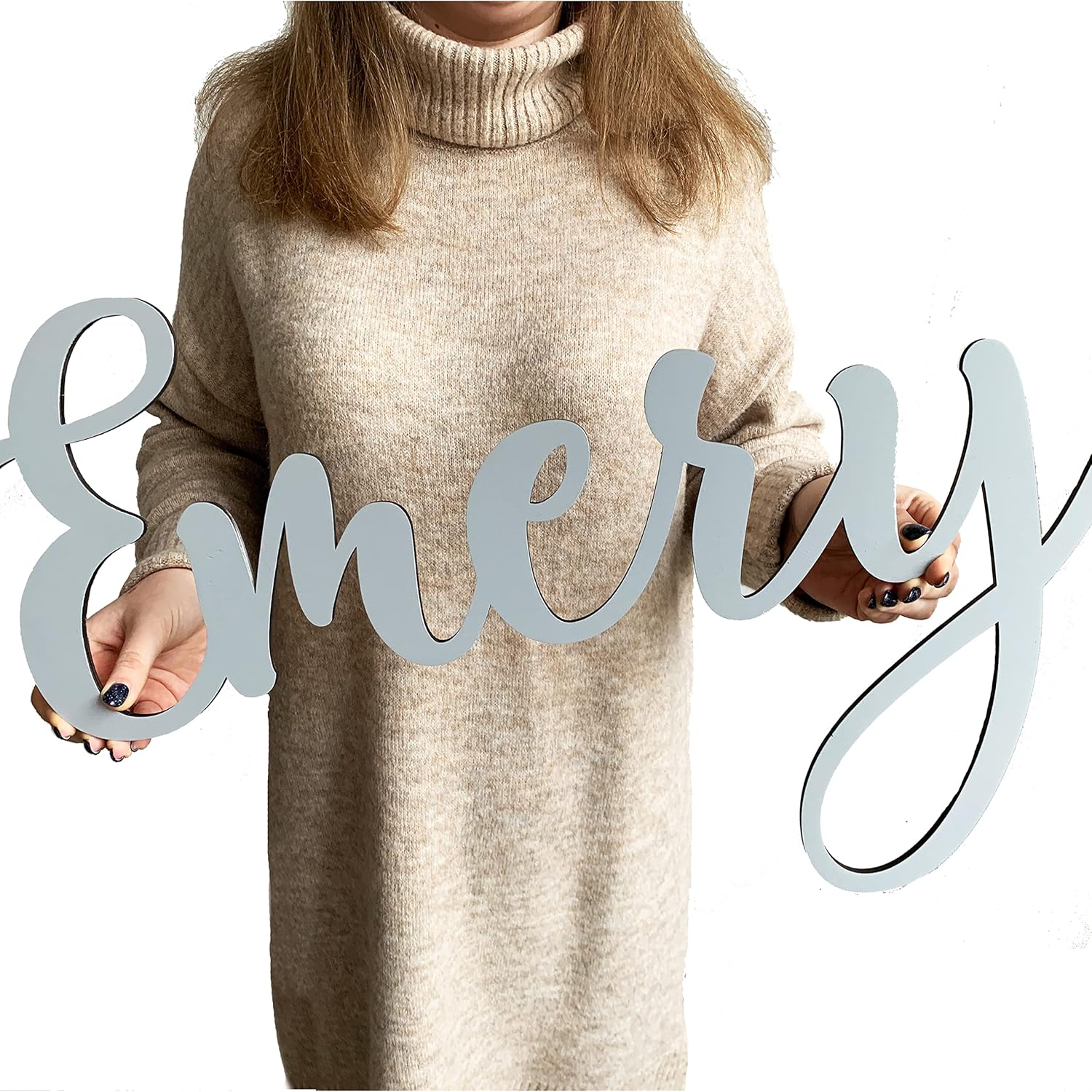 Personalised Wooden Name Sign for Nursery – Custom Wall Letters for Baby Room, Girls or Boys – Wooden Name Plaque, Baby Shower Gift, Bedroom Keepsake