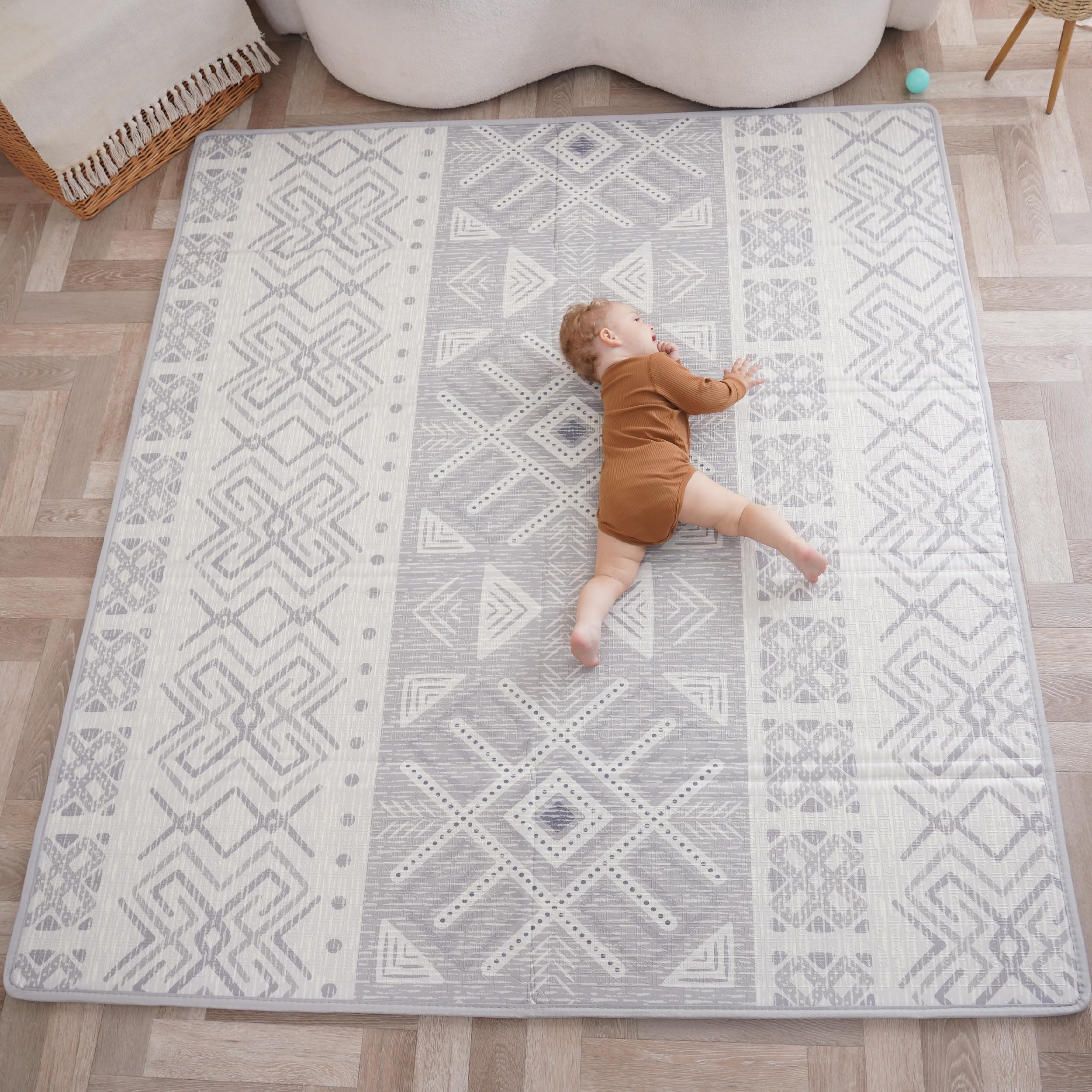 Baby Play Mat 150x180x1cm - Tummy Time Mat - XXL Large Size Baby Play Gym - Foldable Play Mat - Waterproof Foam Baby Play Mat Floor Mat For Kids Toddlers Children - Baby Mats For Floor Play