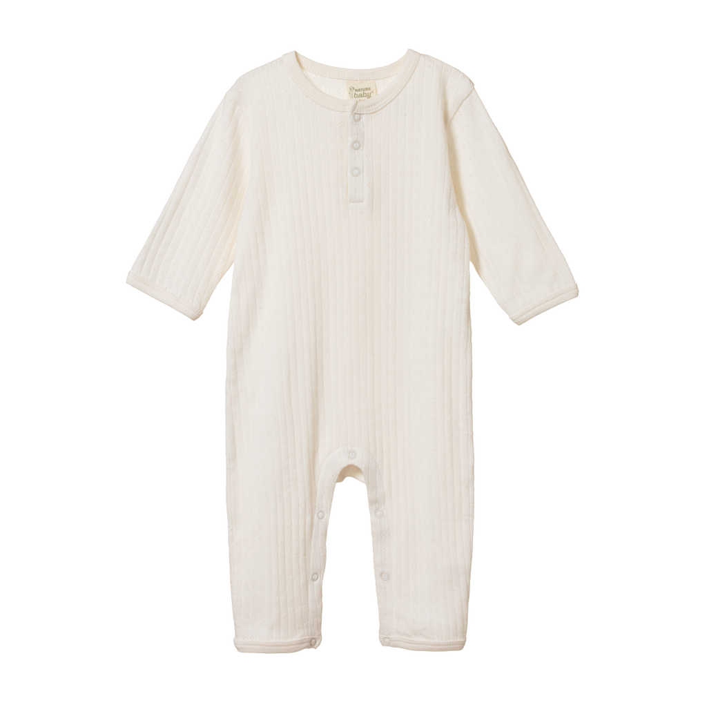 Pointelle Henley Sleep Suit