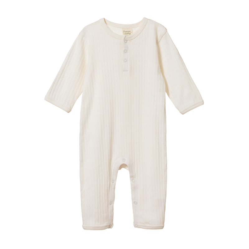 Pointelle Henley Sleep Suit