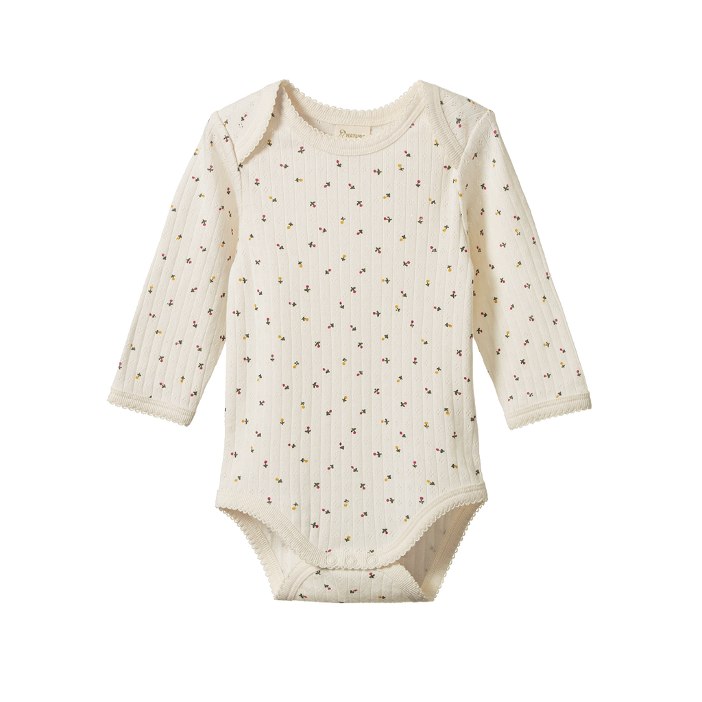 Pointelle Long Sleeve Bodysuit
