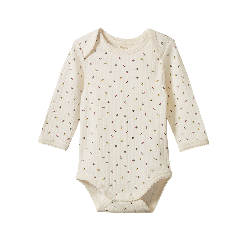 Pointelle Long Sleeve Bodysuit