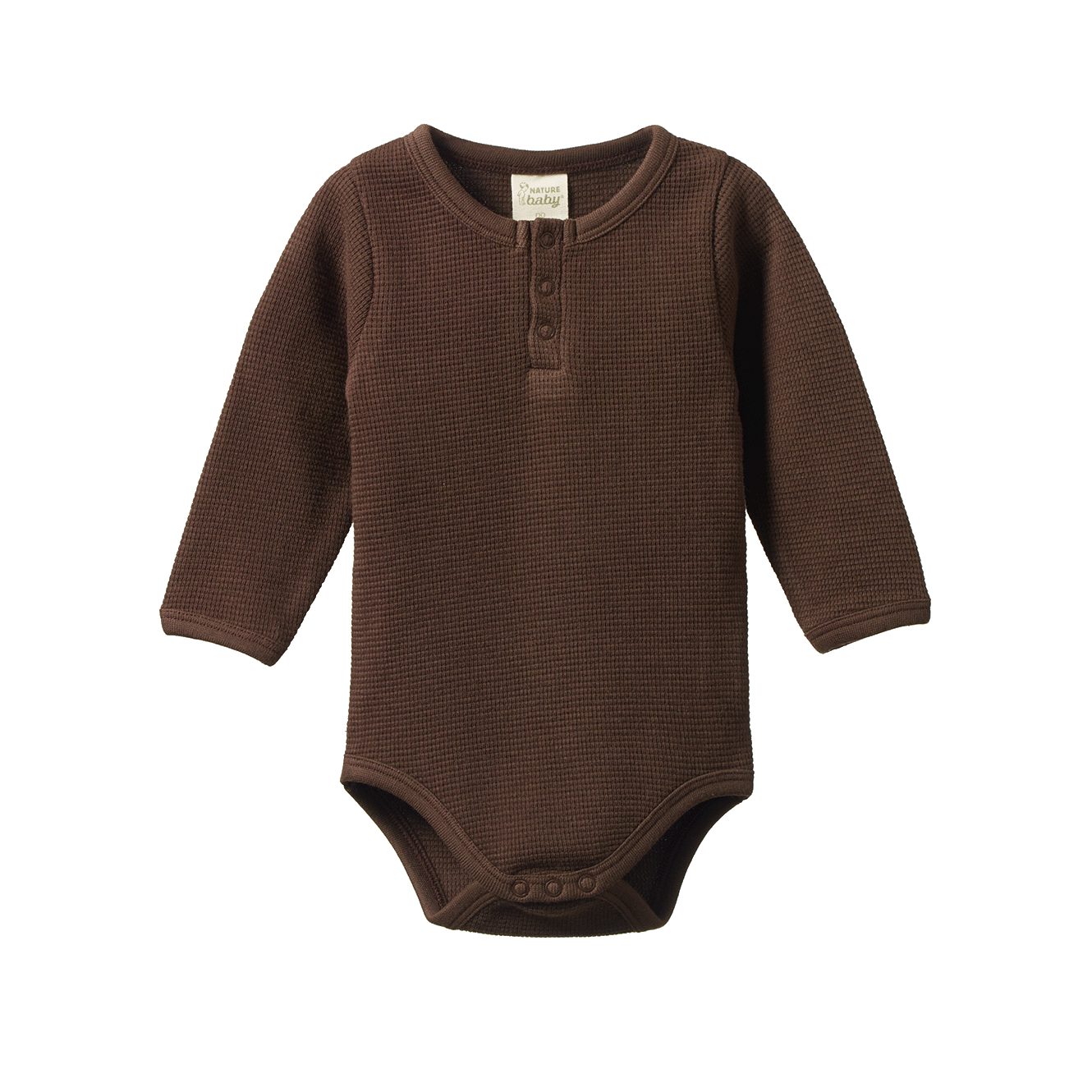 Waffle Henley Long Sleeve Bodysuit