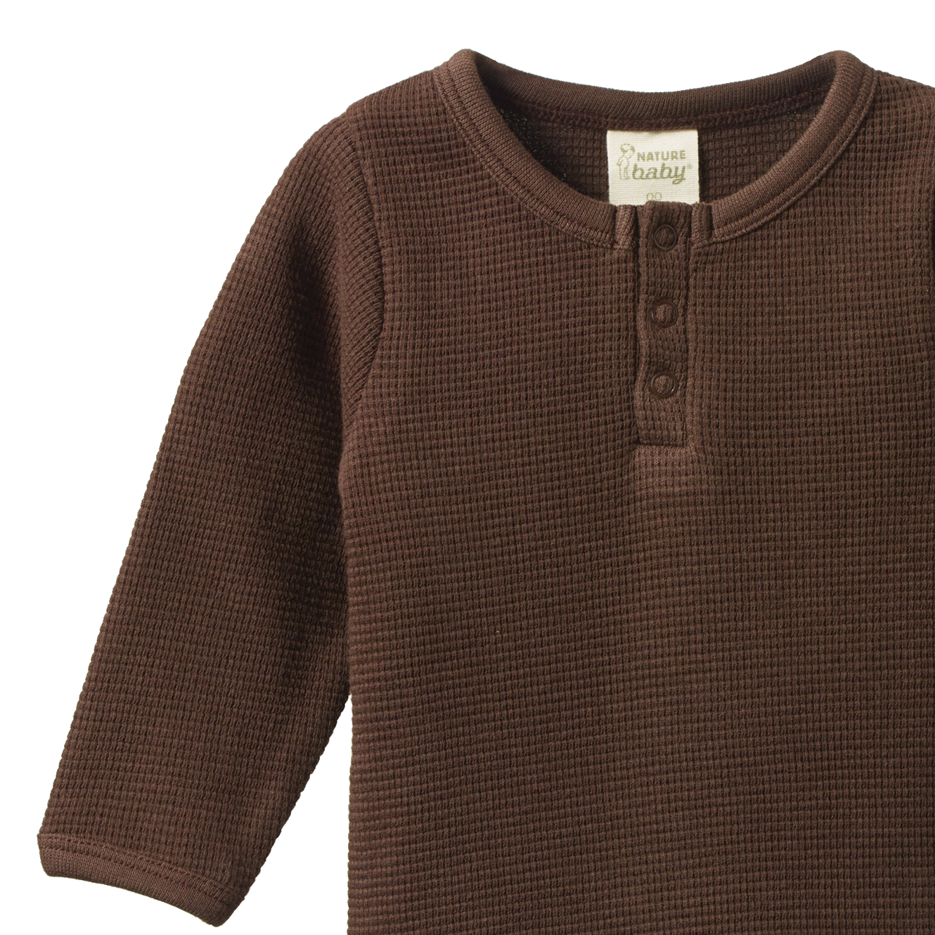 Waffle Henley Long Sleeve Bodysuit